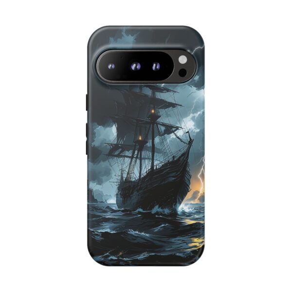 Stormy Seas Tough Phone Case - Pirate Ship Design