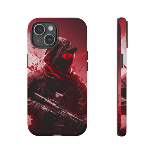 Red Urban Warrior Phone Case for Gamers & Action Fans