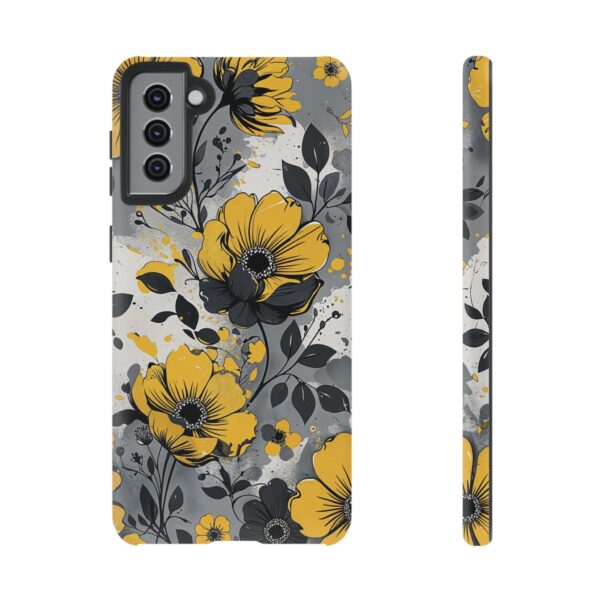 Floral Phone Case, Yellow Flower Design, Stylish Phone Protection