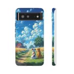Dog-Themed Phone Case, Whimsical Pet Lover Case, Cute Animal Accessory, Nature Scene Protection, Gift for Dog Owners
