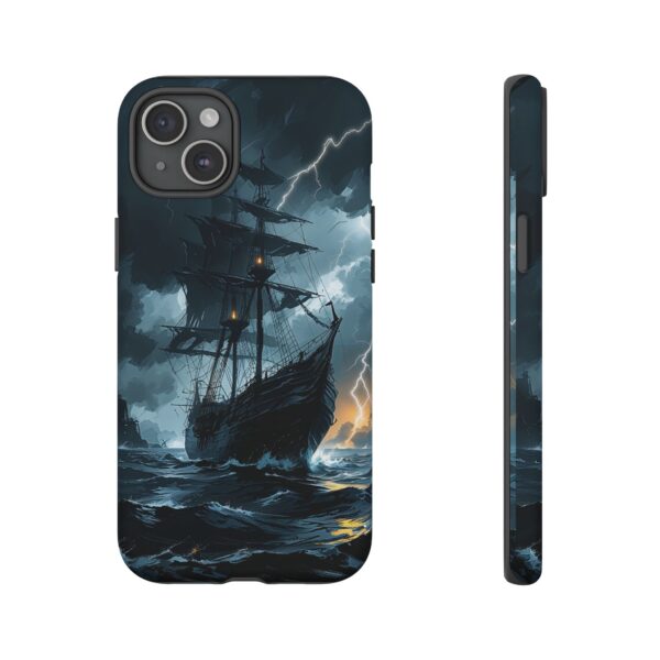 Stormy Seas Tough Phone Case - Pirate Ship Design