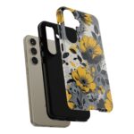 Floral Phone Case, Yellow Flower Design, Stylish Phone Protection