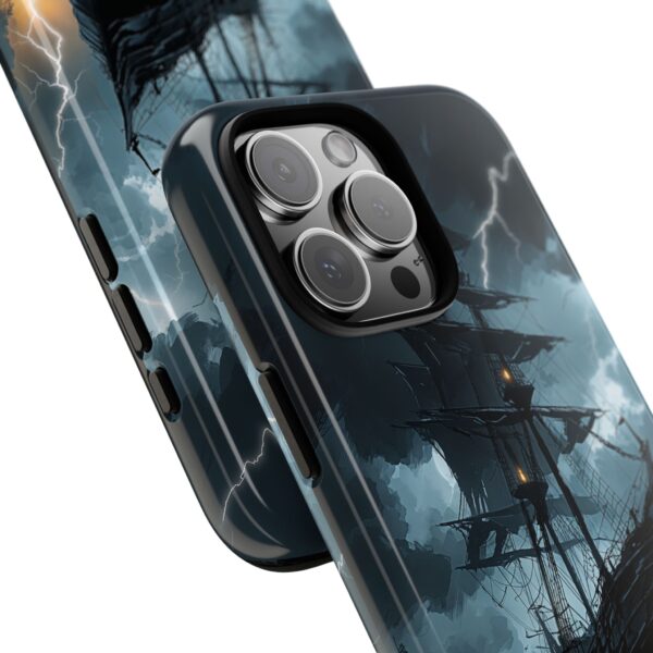 Stormy Seas Tough Phone Case - Pirate Ship Design