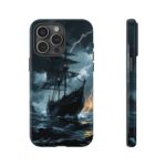 Stormy Seas Tough Phone Case - Pirate Ship Design