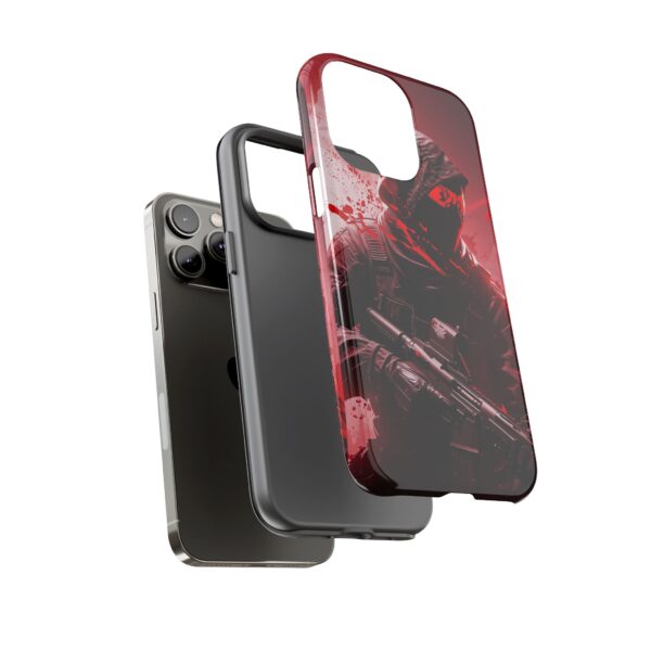 Red Urban Warrior Phone Case for Gamers & Action Fans