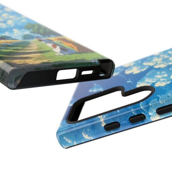 Dog-Themed Phone Case, Whimsical Pet Lover Case, Cute Animal Accessory, Nature Scene Protection, Gift for Dog Owners