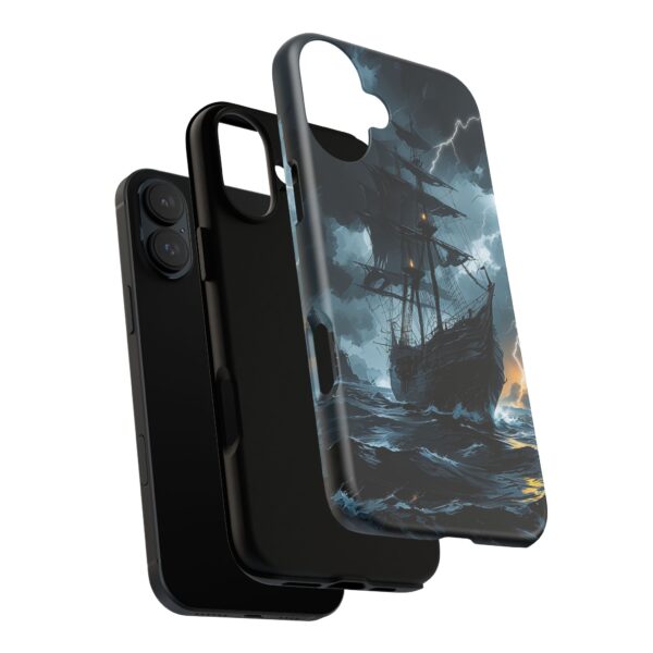 Stormy Seas Tough Phone Case - Pirate Ship Design