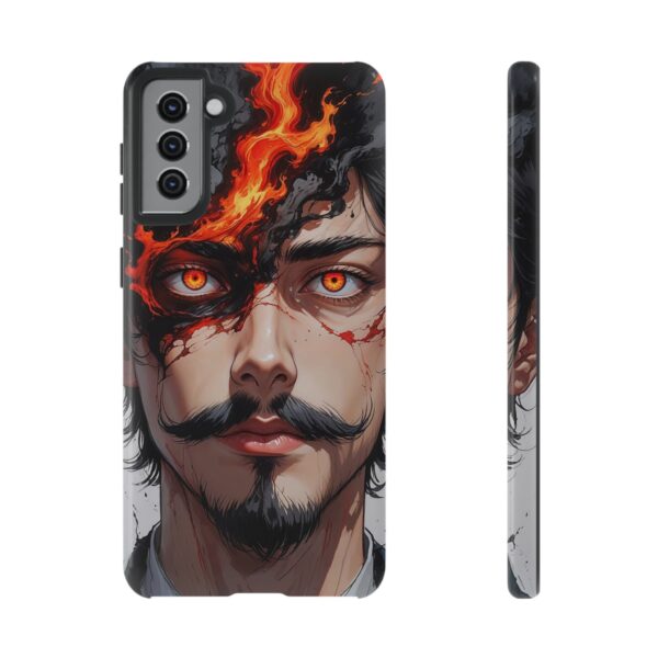 Fiery Design, Anime Style, Unique Cell Phone Accessory, Strong and Stylish