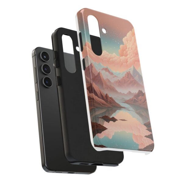 Mountain Reflection Tough Phone Case - Nature-Inspired Design for Adventurers