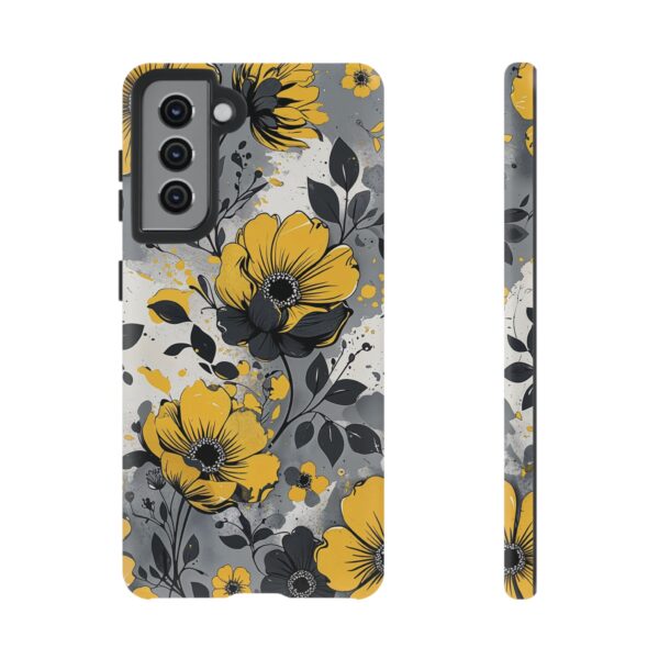 Floral Phone Case, Yellow Flower Design, Stylish Phone Protection