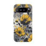 Floral Phone Case, Yellow Flower Design, Stylish Phone Protection