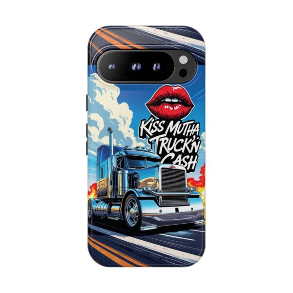 Cool Phone Case for Truck Lovers, Trucking Gifts, Unique Truck Driver Accessories, Kiss Mutha Truckin Cash Design, Fun Car Enthusiast Gift