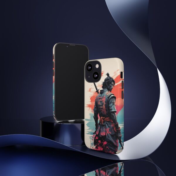 Samurai Warrior Phone Case, Tough Cases, Unique Phone Accessories, Phone Cover Gift, Gamer Phone Decor, Anime Style Case