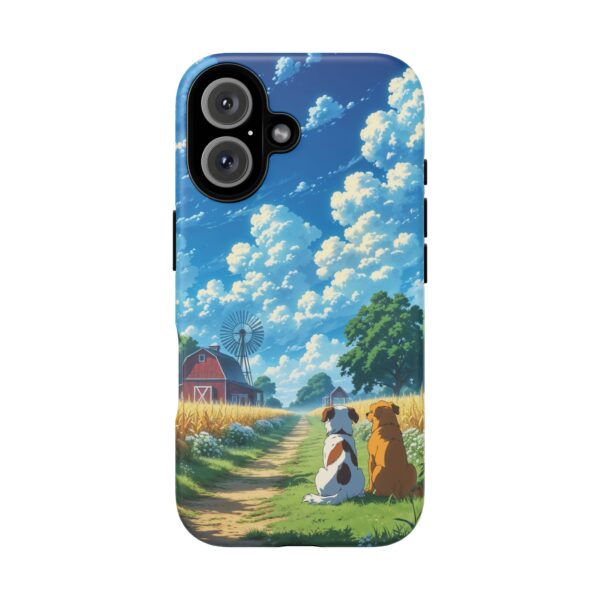 Dog-Themed Phone Case, Whimsical Pet Lover Case, Cute Animal Accessory, Nature Scene Protection, Gift for Dog Owners