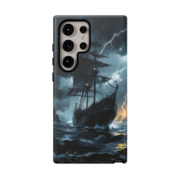 Stormy Seas Tough Phone Case - Pirate Ship Design