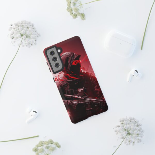 Red Urban Warrior Phone Case for Gamers & Action Fans