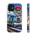 Cool Phone Case for Truck Lovers, Trucking Gifts, Unique Truck Driver Accessories, Kiss Mutha Truckin Cash Design, Fun Car Enthusiast Gift