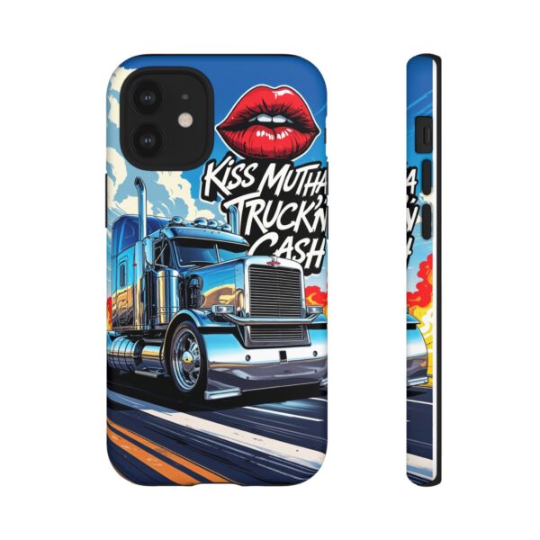 Cool Phone Case for Truck Lovers, Trucking Gifts, Unique Truck Driver Accessories, Kiss Mutha Truckin Cash Design, Fun Car Enthusiast Gift