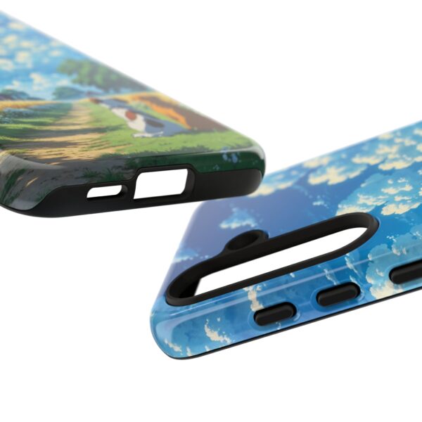 Dog-Themed Phone Case, Whimsical Pet Lover Case, Cute Animal Accessory, Nature Scene Protection, Gift for Dog Owners