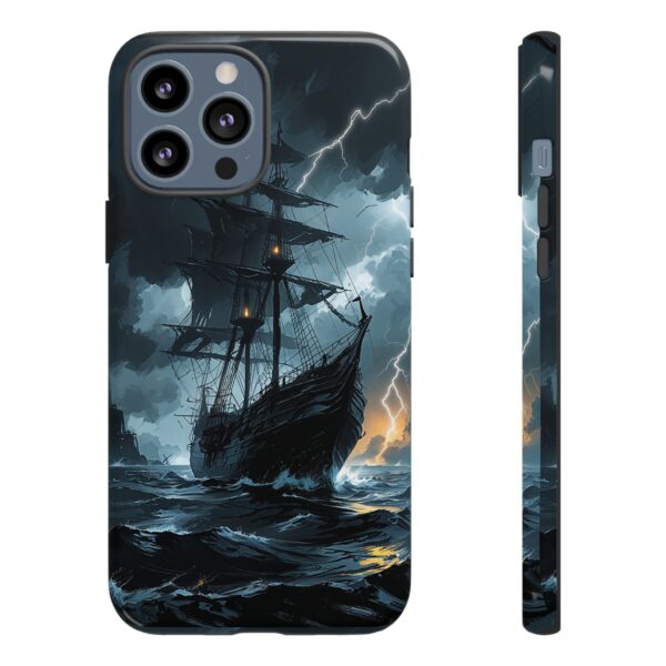 Stormy Seas Tough Phone Case - Pirate Ship Design