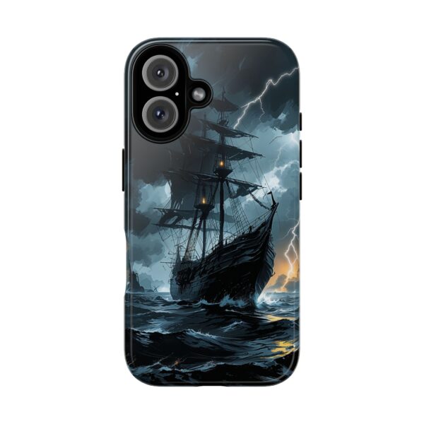 Stormy Seas Tough Phone Case - Pirate Ship Design