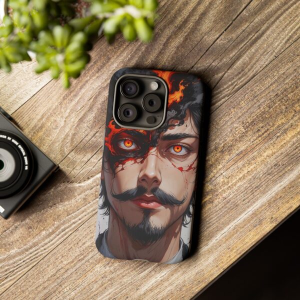 Fiery Design, Anime Style, Unique Cell Phone Accessory, Strong and Stylish