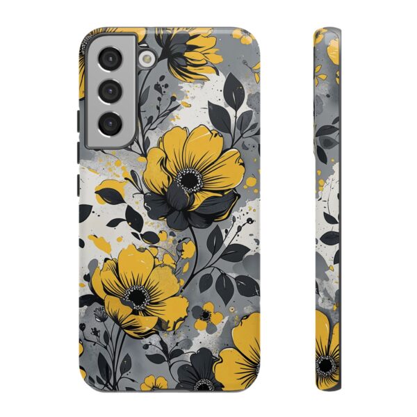 Floral Phone Case, Yellow Flower Design, Stylish Phone Protection