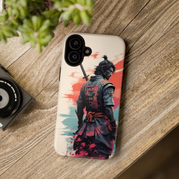 Samurai Warrior Phone Case, Tough Cases, Unique Phone Accessories, Phone Cover Gift, Gamer Phone Decor, Anime Style Case