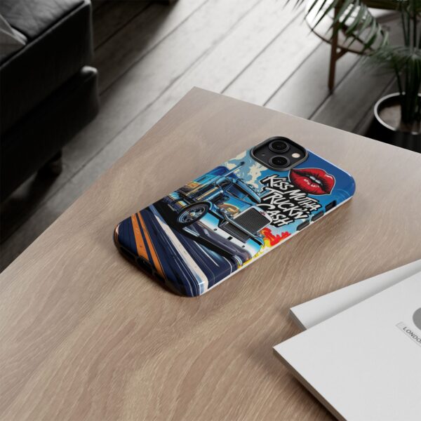 Cool Phone Case for Truck Lovers, Trucking Gifts, Unique Truck Driver Accessories, Kiss Mutha Truckin Cash Design, Fun Car Enthusiast Gift