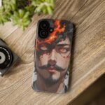 Fiery Design, Anime Style, Unique Cell Phone Accessory, Strong and Stylish