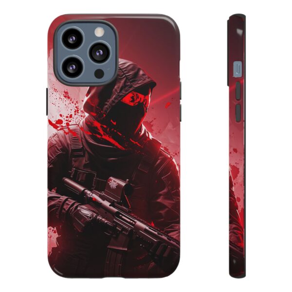 Red Urban Warrior Phone Case for Gamers & Action Fans