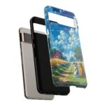 Dog-Themed Phone Case, Whimsical Pet Lover Case, Cute Animal Accessory, Nature Scene Protection, Gift for Dog Owners