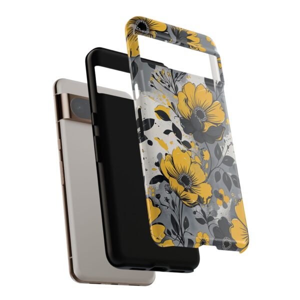 Floral Phone Case, Yellow Flower Design, Stylish Phone Protection