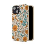 Floral Biodegradable Phone Case - Eco-Friendly Design for Nature Lovers