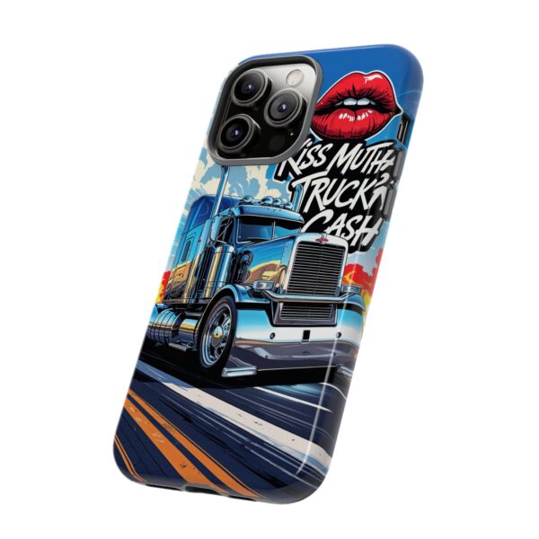 Cool Phone Case for Truck Lovers, Trucking Gifts, Unique Truck Driver Accessories, Kiss Mutha Truckin Cash Design, Fun Car Enthusiast Gift