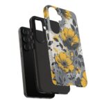 Floral Phone Case, Yellow Flower Design, Stylish Phone Protection