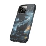Stormy Seas Tough Phone Case - Pirate Ship Design