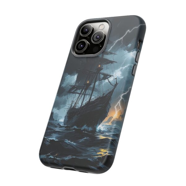 Stormy Seas Tough Phone Case - Pirate Ship Design