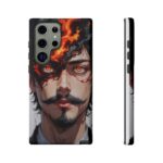 Fiery Design, Anime Style, Unique Cell Phone Accessory, Strong and Stylish
