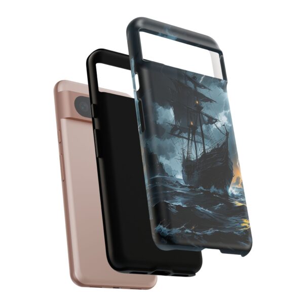 Stormy Seas Tough Phone Case - Pirate Ship Design