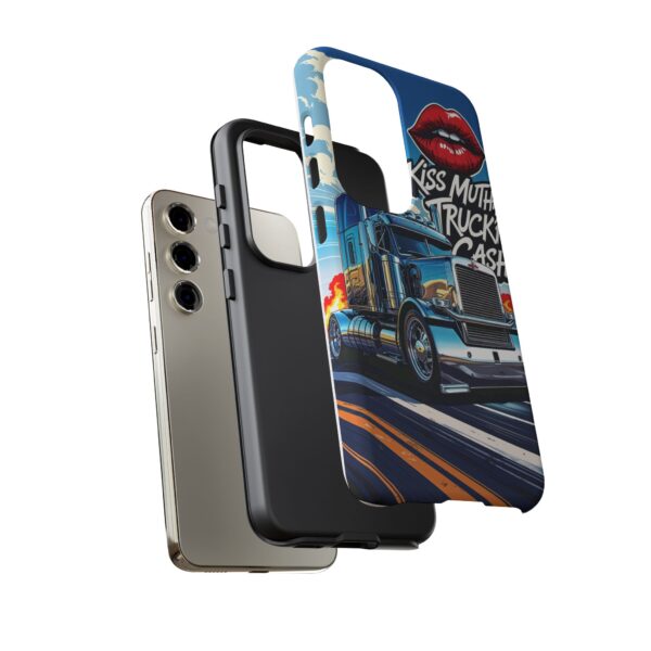 Cool Phone Case for Truck Lovers, Trucking Gifts, Unique Truck Driver Accessories, Kiss Mutha Truckin Cash Design, Fun Car Enthusiast Gift