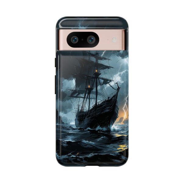 Stormy Seas Tough Phone Case - Pirate Ship Design