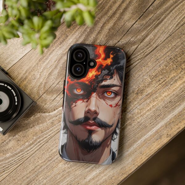 Fiery Design, Anime Style, Unique Cell Phone Accessory, Strong and Stylish