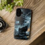 Stormy Seas Tough Phone Case - Pirate Ship Design