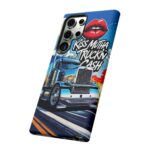 Cool Phone Case for Truck Lovers, Trucking Gifts, Unique Truck Driver Accessories, Kiss Mutha Truckin Cash Design, Fun Car Enthusiast Gift