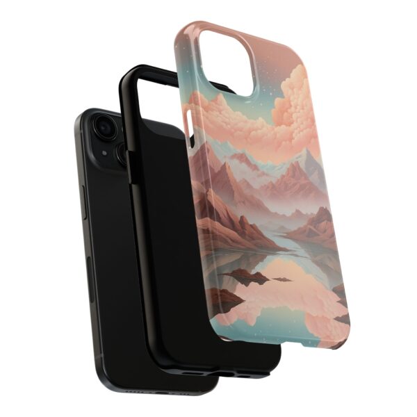 Mountain Reflection Tough Phone Case - Nature-Inspired Design for Adventurers