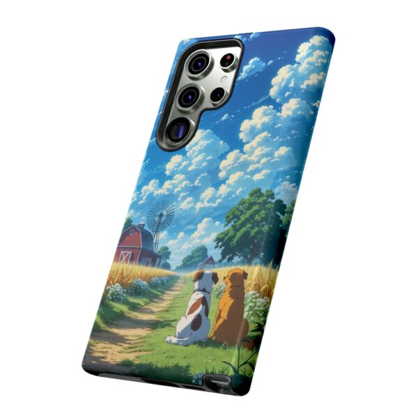 Dog-Themed Phone Case, Whimsical Pet Lover Case, Cute Animal Accessory, Nature Scene Protection, Gift for Dog Owners