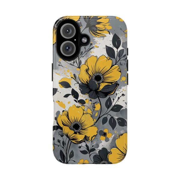 Floral Phone Case, Yellow Flower Design, Stylish Phone Protection