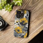 Floral Phone Case, Yellow Flower Design, Stylish Phone Protection