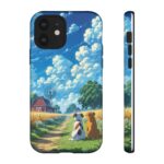 Dog-Themed Phone Case, Whimsical Pet Lover Case, Cute Animal Accessory, Nature Scene Protection, Gift for Dog Owners